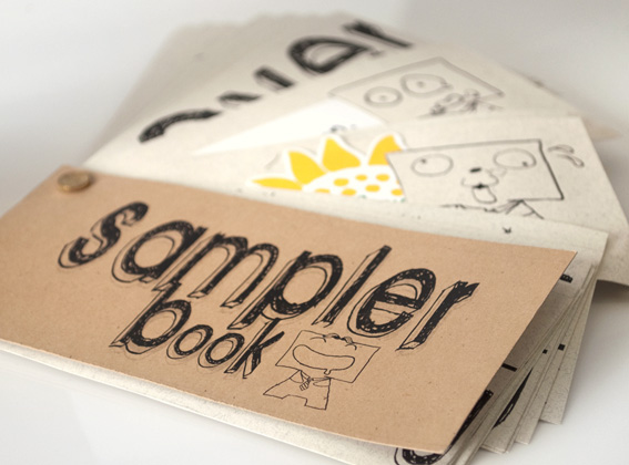 sample sampler book toys paper craft MINI box brown screw head