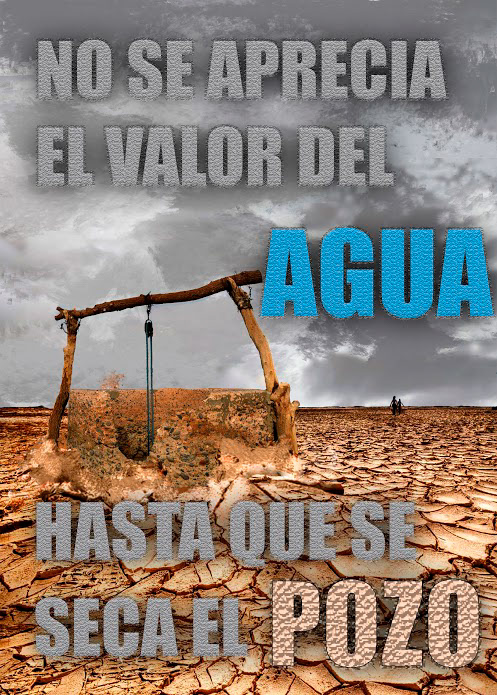 cartel concientización Cuidado del agua