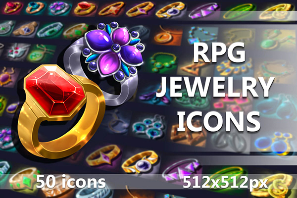 50 RPG Jewelry Icons