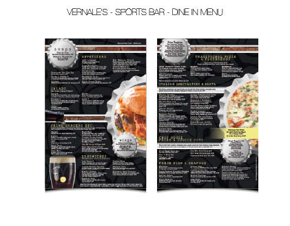 menu design dine in placemat table tent