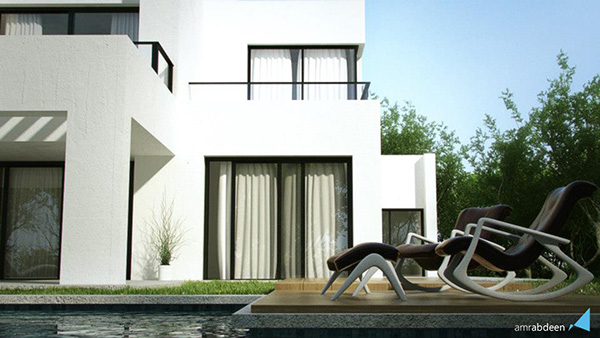 palm house modern White