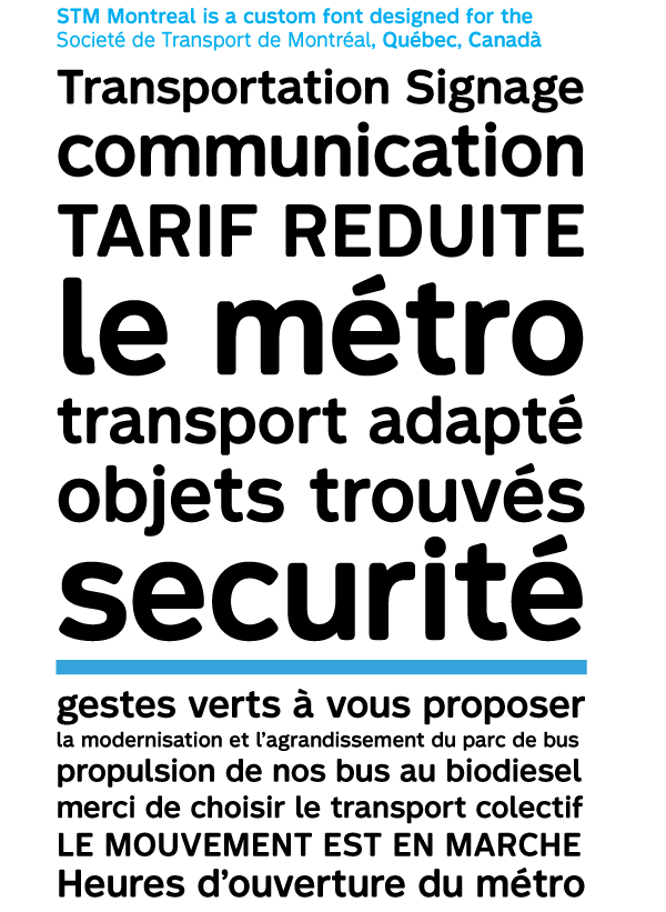 stm Montreal Sid Lee STM Montreal Transport Signage Display baselab tipografia Typographie custom type custom font Custom casasin