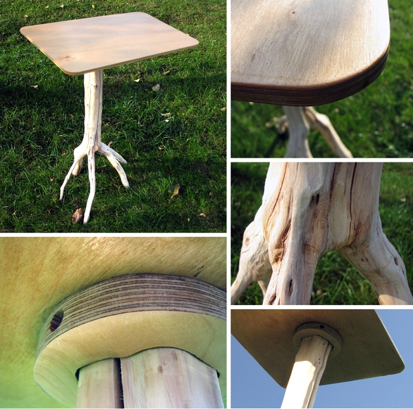 table lilac branch hand made wood plywood Unique Nature eco Eko recycle friendly