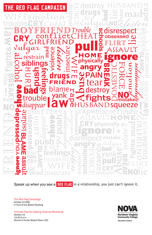 Typeface poster red flag campaign