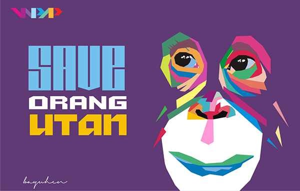 WPAP Pop Art orangutan campaigne save