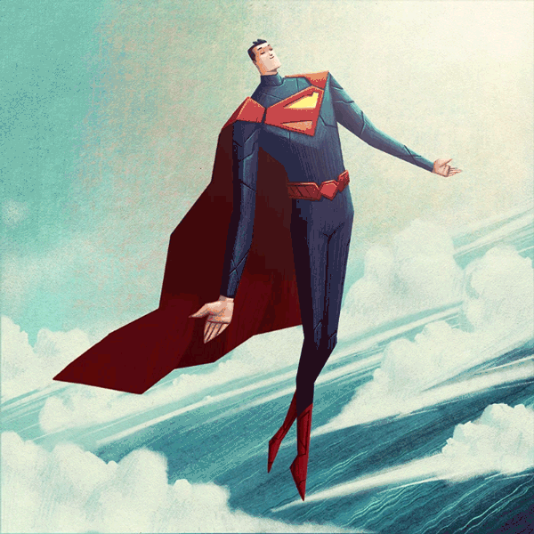 Superman - Loop animations by Andrés Moncayo