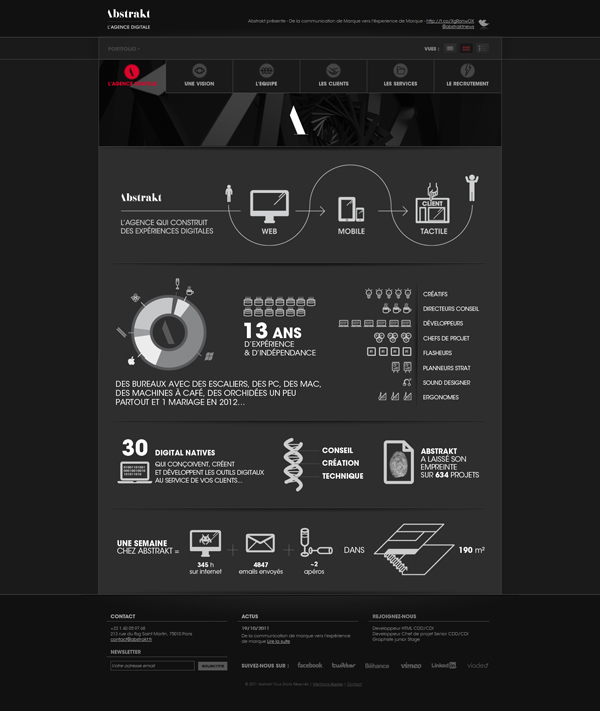 black abstrakt 3D logo infographics css typographics