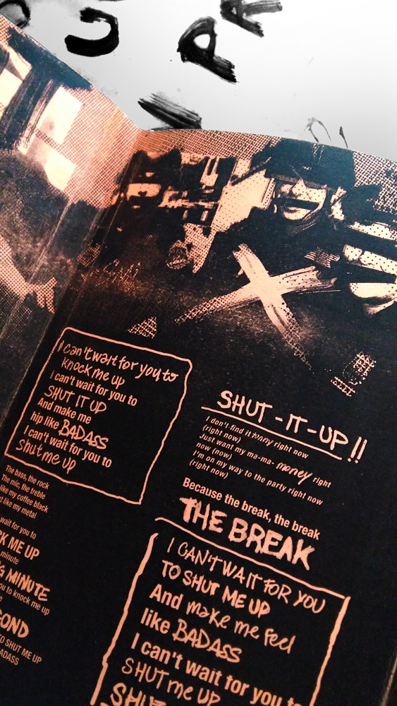 cd punk brush handwritting SYNTH Booklet typography   lettering Packaging fluorescent