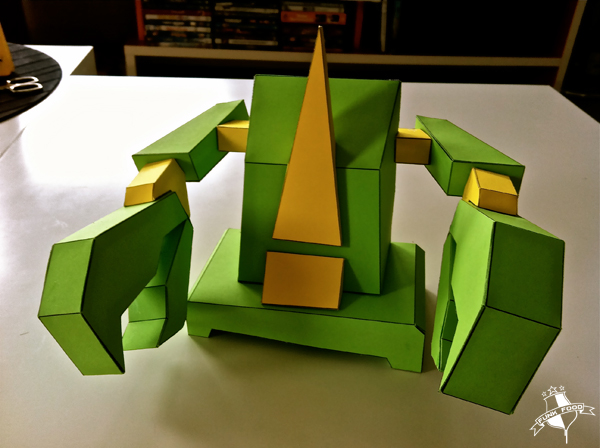 daim 3D papertoy toy template Graffiti robot