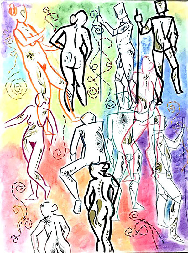 ILLUSTRATION  watercolor Drawing  prints Gesture Drawing life drawing mixed media art art prints colorful