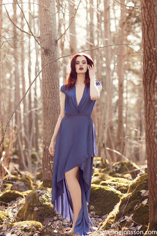 model Sarah Eckardt josefine jonsson dress redhead Make Up elin laine forest Sun spring