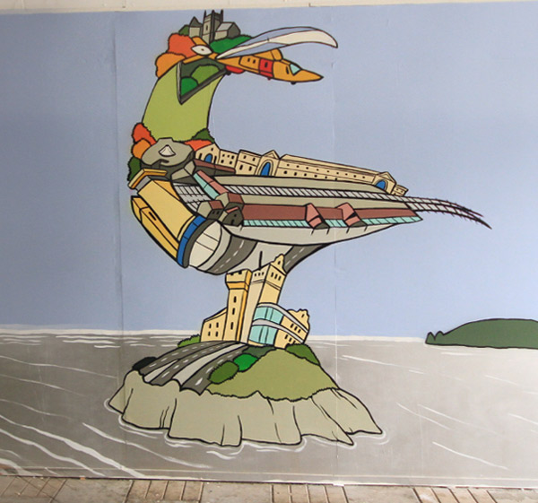 Mural  Graffiti  Dinosaur  chickens Outdoor