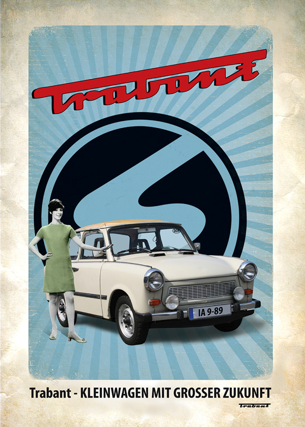 Trabant DDR Auto Ostalgie Nostalgie Kühlschrank Magnet-Set 9-tlg Tin Sign MAG03 