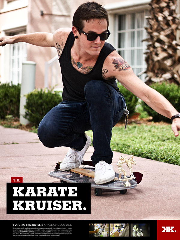 print karate skateboard