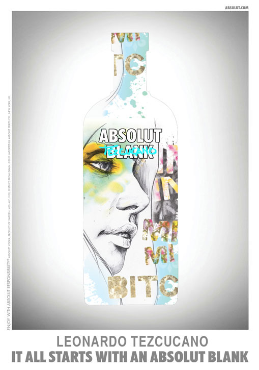 absolut blank  ABSOULT VODKA LEO TEZCUCANO Digital graphic art  design playing prop