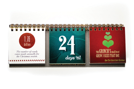 Jackson Marketing Group self-promotion Christmas flip calendar
