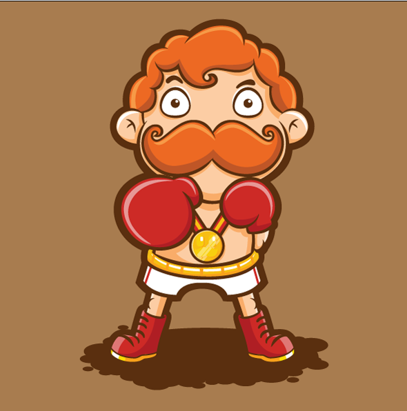 mustache baseball basketball swimming mr.mustache football vector Boxing Character cartoon