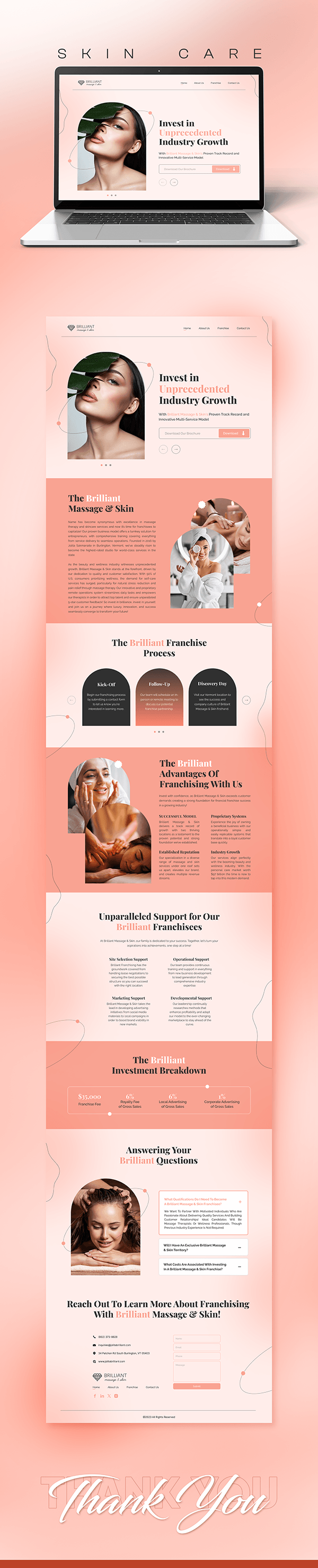 Skin Care Website Design | UI Design