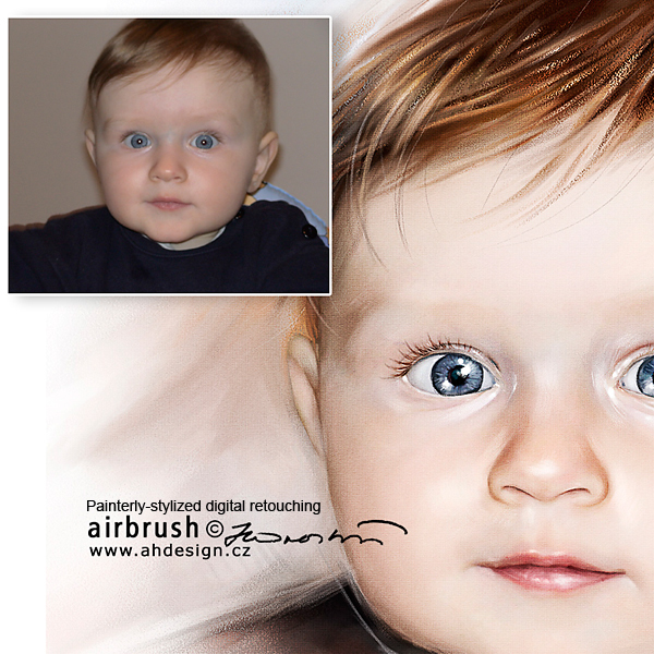 painterly digital retouching photo-stylized airbrush creative portrait
