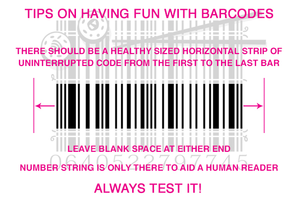 barcode UPC code illustrated customised designed Fun