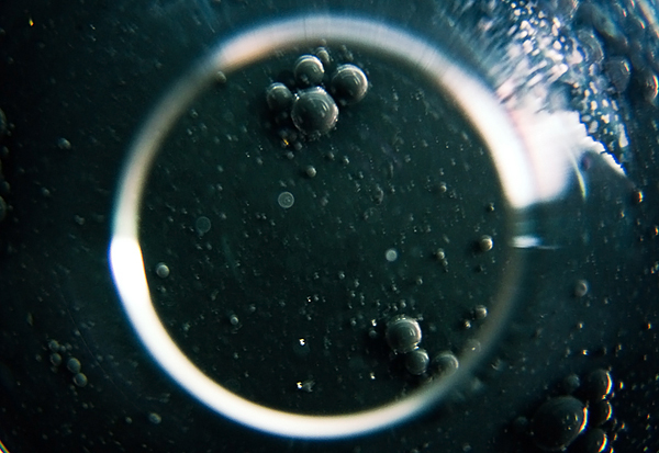 macro hydro water ink Dip blue carbon based lifeforms micro cosmos