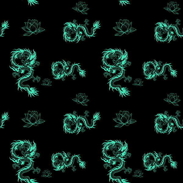 Textile pattern Dragon