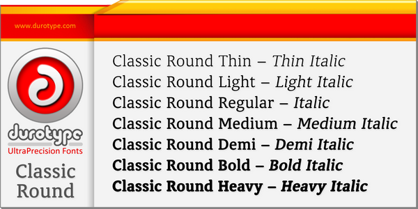Ben Blom Classic Round Display Durotype editorial friendly Headline legible modern round rounded serif Signage text versatile