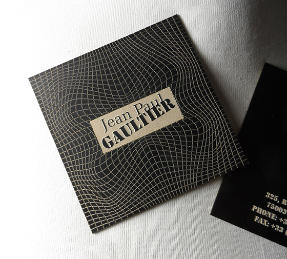 Jean Paul Gaultier laser cut card fashion business card business card b-type design