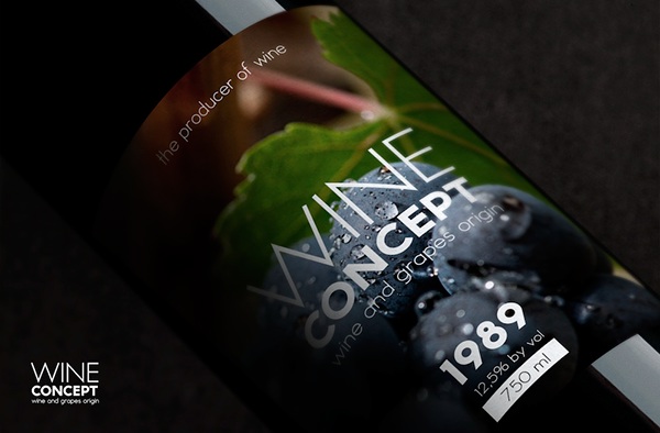 wine concept vino design botella marca
