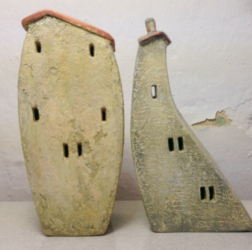 miniature ceramic houses