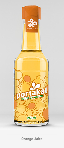 bottle juice lemon pomagranate package desing orange