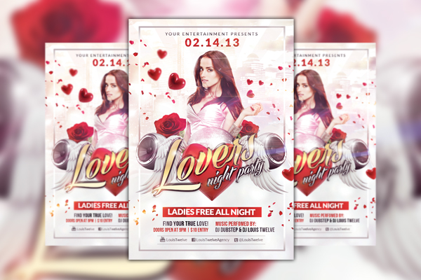 lovers night valentines flyer be my valentines party louis twelve louistwelve psd facebook cover