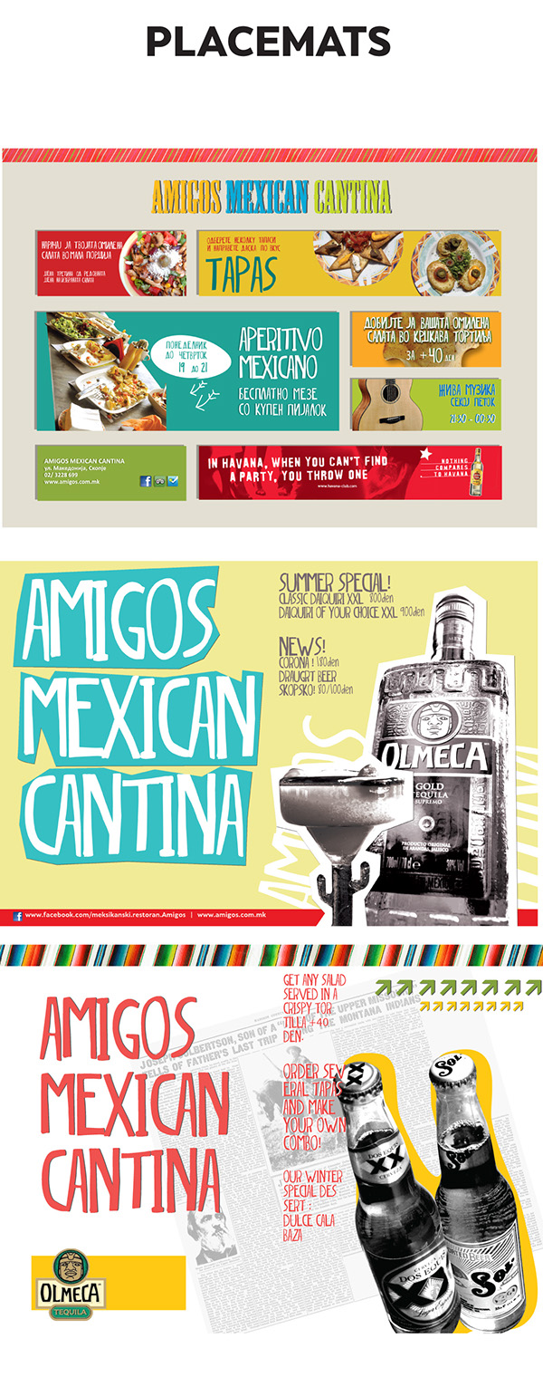 Mexican Menu Design menu design Mexican Website restaurant placemat