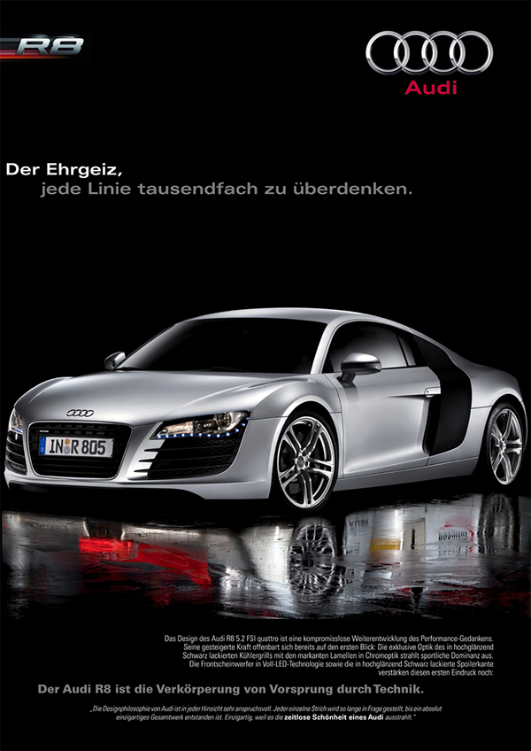 Audi R8 Advertisement Poster :: Behance