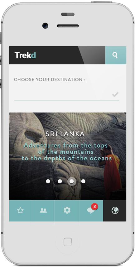 app mobile iphone application blue black White sport mountain trekking Web design Webdesign phone