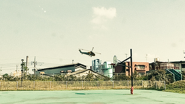 helicopter landing basketball court japan jas CGI vfx