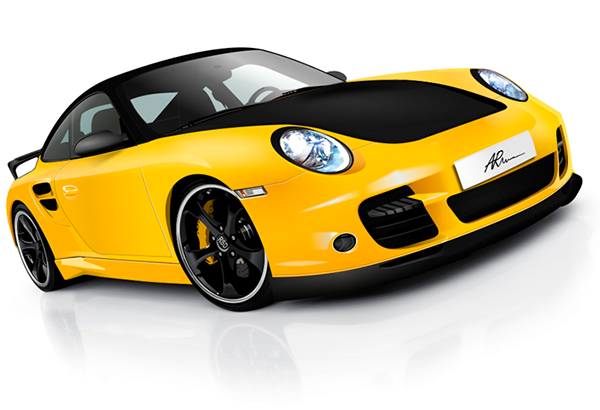 vector graphics Porsche Auto car vector yellow black turbo 911turbo design xara art White pro
