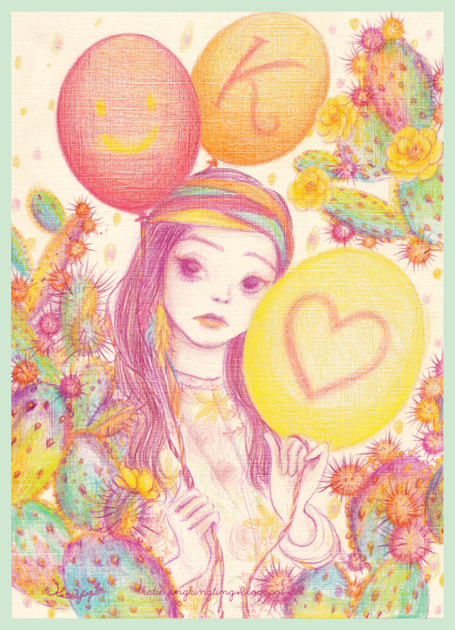Visual Diary Diary daily drawing color pencil pencil animal flower cute life Nature girl lovely colorful colors garden