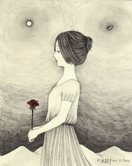 rose wait little princess ILLUSTRATION  Illustrator 無疑亭 wuyiting illustration pencil 插畫 Love