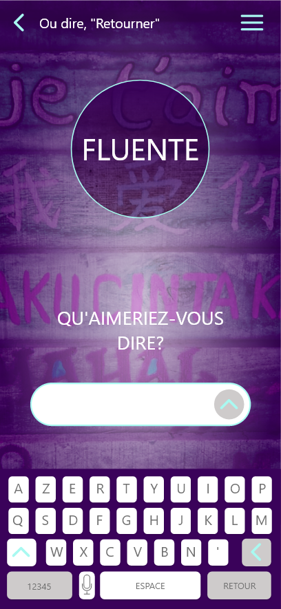 language app app design Language Learning translating French english voice command