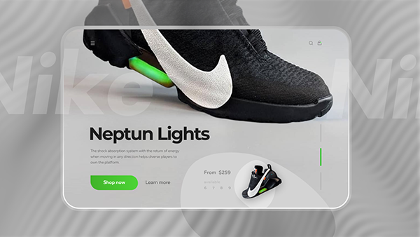 Concept of the 1st screen | Nike