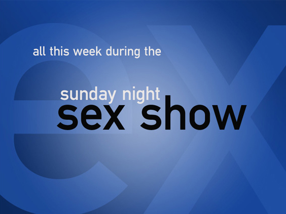 on air  Sex show  tv spot  typography