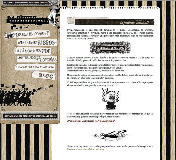 publisher editorial Primerapersona Cuaderno de Lecturas spanish libros vintage paper wordpress cms annaomline