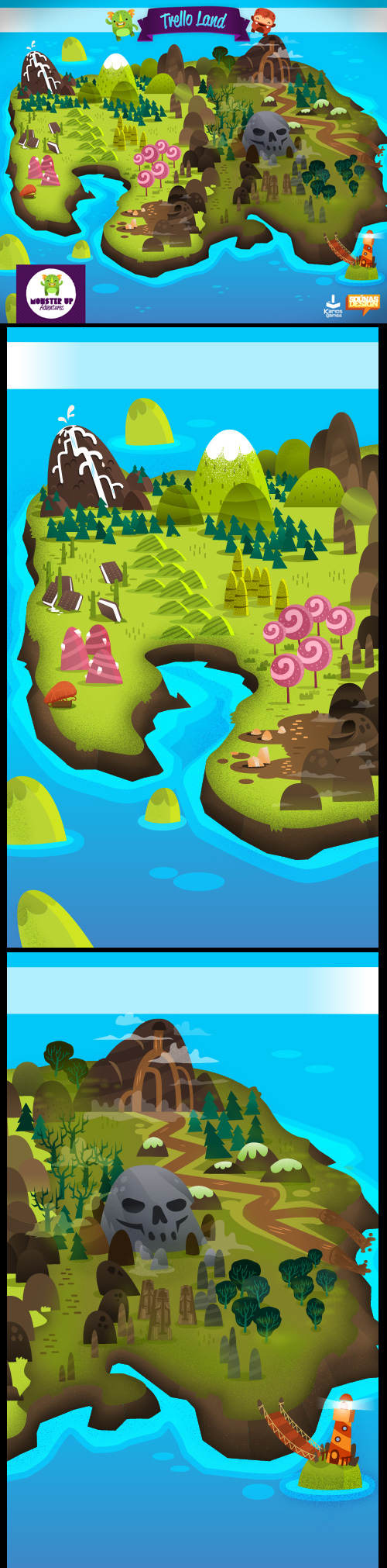 game graphics windows phone  mobile monsters levels  happy Island monsterup illustrations