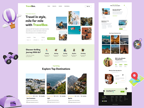 TravelBee - Travel Agency Website