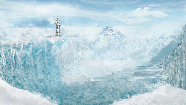 Lighthouse in the Glacier - Matte Painting - Photoshop