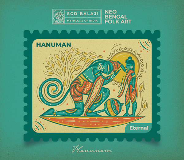 Hanuman Collection | Neo Bengal Folk Art