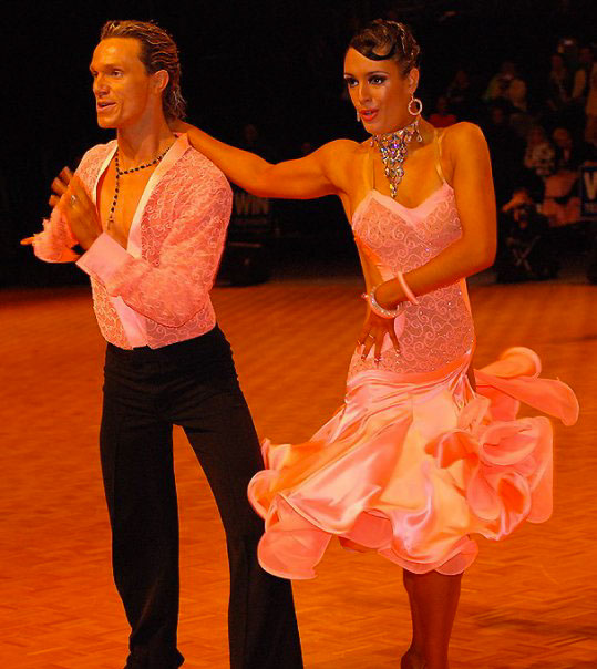 dancewear ballroom dancing Latin rhinestones bespoke costume