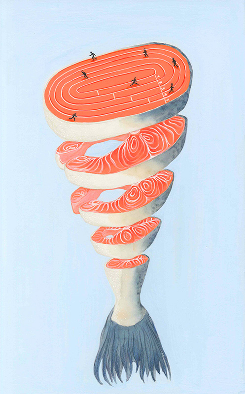 concept ILLUSTRATION  editorial fish color graphic