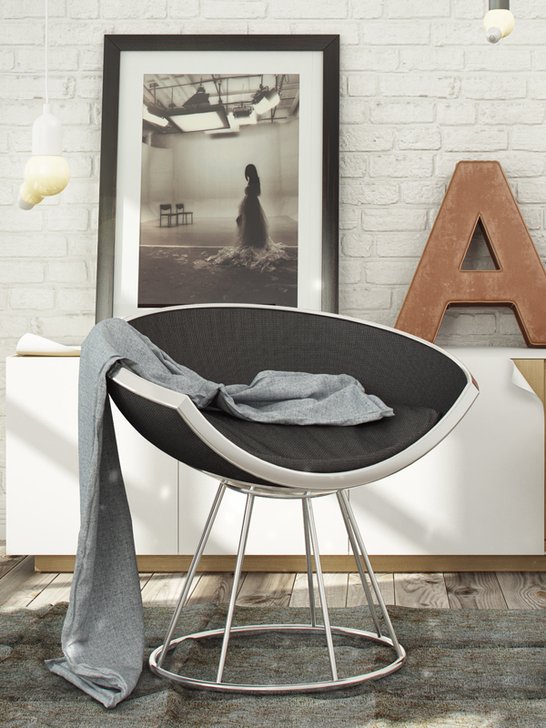 slice chair chair chrome cloth furniture
